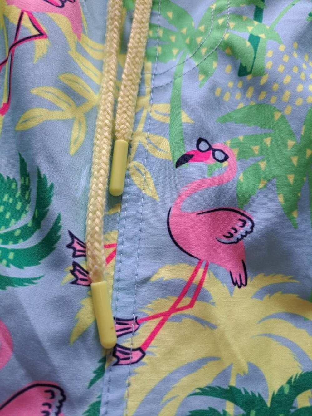 Berkley Jensen Mens Flamingo Swim Trunks Elastic Waist Drawstring L Tropical - Picture 3 of 10